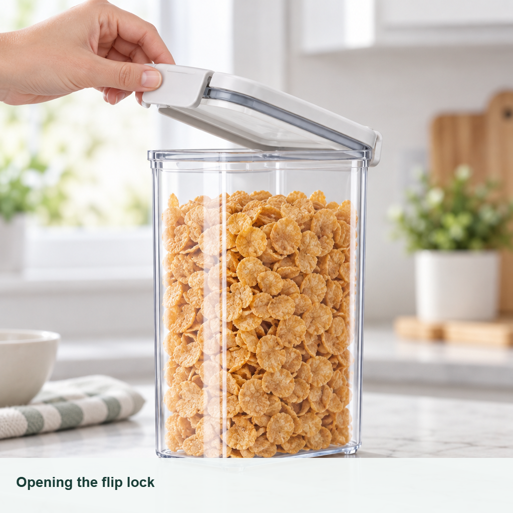 LKLKJM® Airtight Stackable Cereal Container — shoppilot-0f622bc7-081b-414d-9e4e-ea11c51d6ca1 — 4