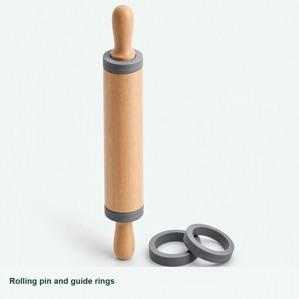 LKLKJM® Adjustable Rolling Pin with Thickness Rings — shoppilot-356349c3-f813-4a0f-b504-464f90108f90 — 5